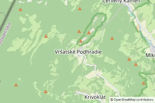 Karte Vršatské Podhradie