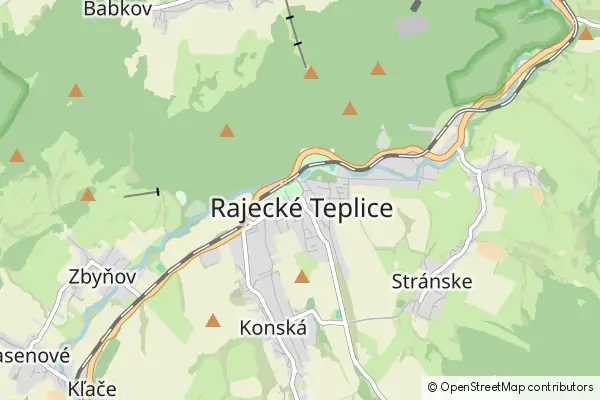 Karte Rajecké Teplice