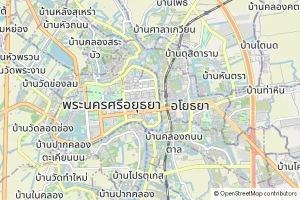 Karte: Ayutthaya • © OpenStreetMap contributors Karte Ayutthaya