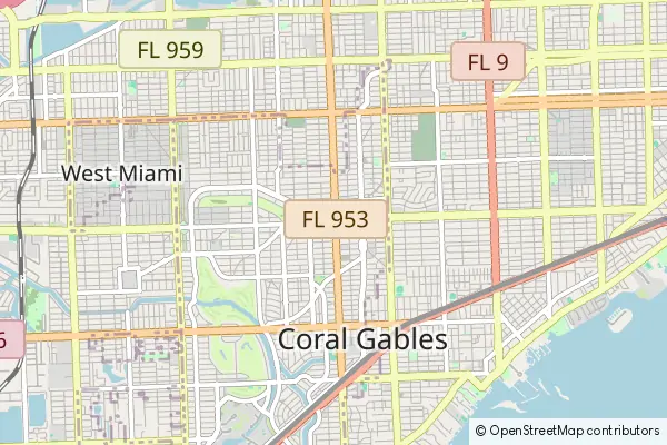 Karte Coral Gables