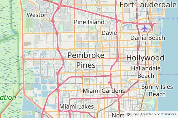 Karte Pembroke Pines