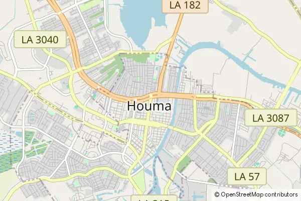 Karte Houma