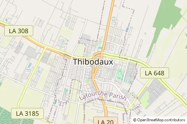 Karte Thibodaux