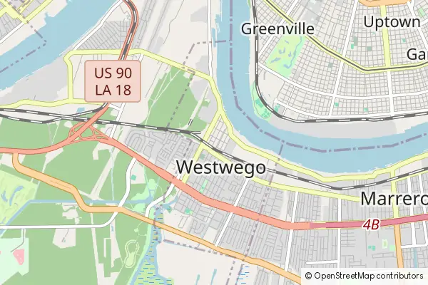Karte: Westwego • © OpenStreetMap contributors Karte Westwego