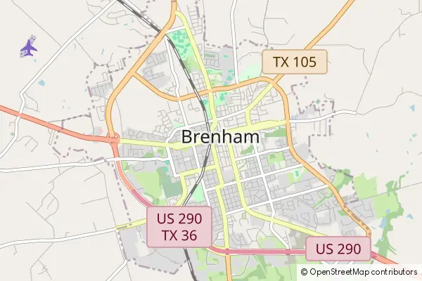 Karte Brenham