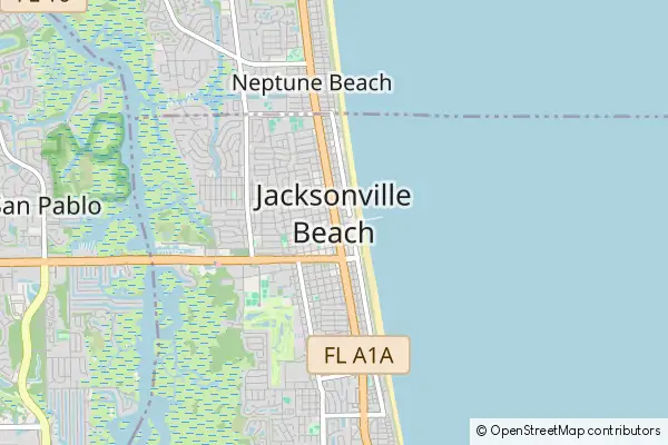 Karte Jacksonville Beach