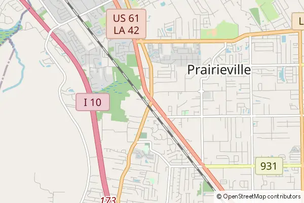 Karte Prairieville