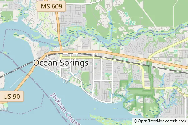 Karte Ocean Springs