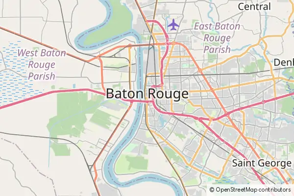 Karte Baton Rouge