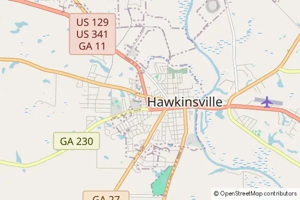 Karte Hawkinsville