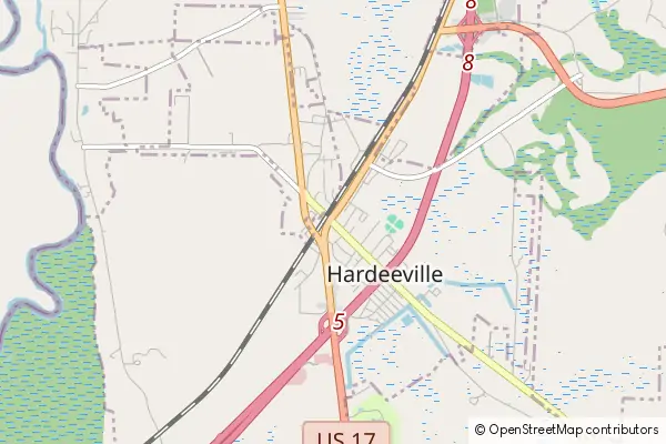 Karte Hardeeville