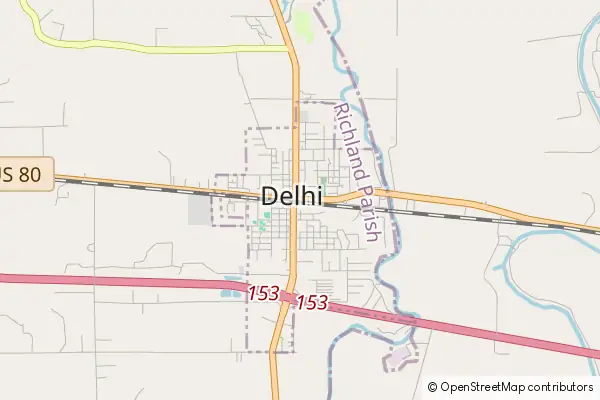 Karte Delhi (Louisiana)