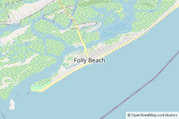 Karte Folly Beach