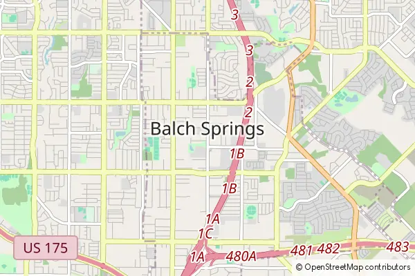 Karte Balch Springs