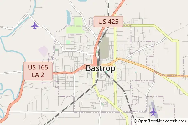 Karte Bastrop (Louisiana)