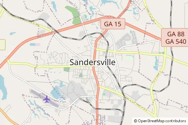 Karte Sandersville