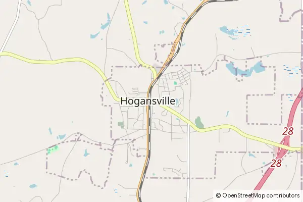 Karte Hogansville