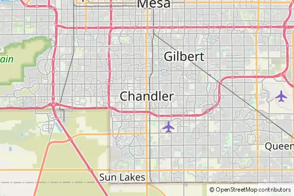 Karte: Chandler • © OpenStreetMap contributors Karte Chandler