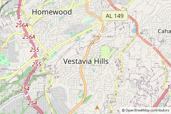 Karte Vestavia Hills