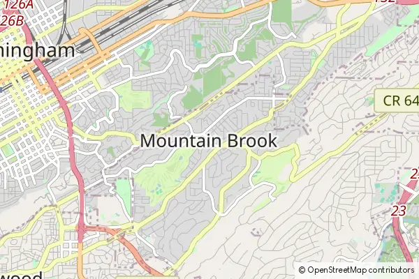 Karte Mountain Brook