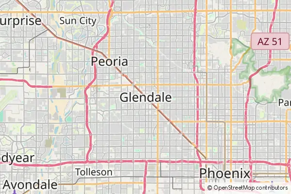 Karte Glendale
