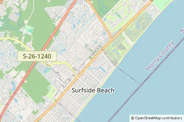 Karte Surfside Beach