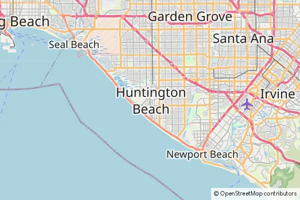 Karte: Huntington Beach • © OpenStreetMap contributors Karte Huntington Beach