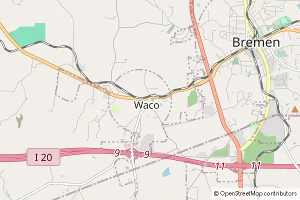 Karte Waco