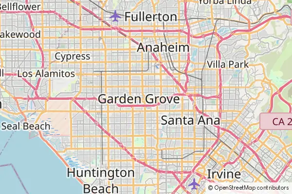 Karte Garden Grove