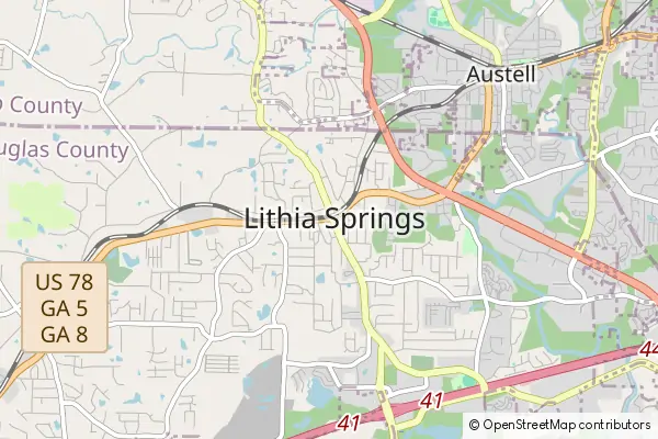 Karte Lithia Springs