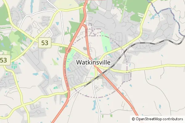 Karte Watkinsville