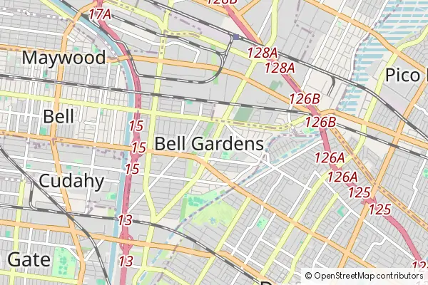 Karte Bell Gardens