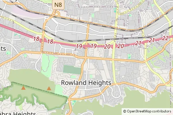 Karte Rowland Heights
