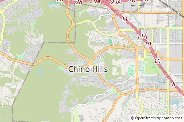 Karte Chino Hills