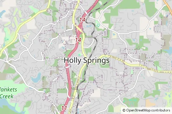 Karte Holly Springs