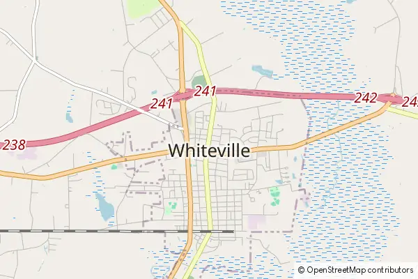 Karte Whiteville