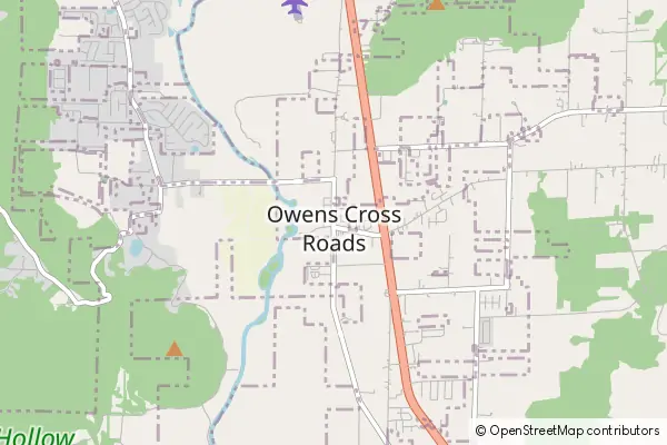 Karte Owens Cross Roads