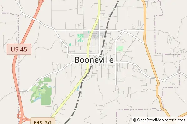 Karte Booneville