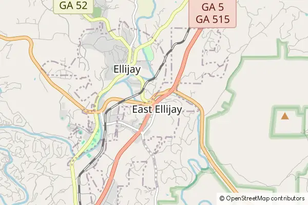 Karte East Ellijay