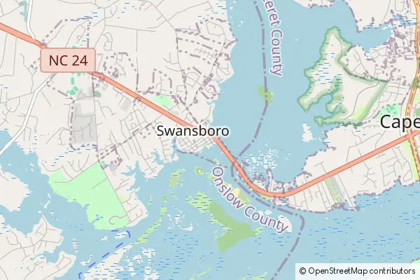 Karte Swansboro