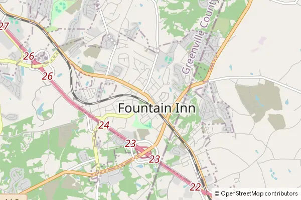 Karte Fountain Inn