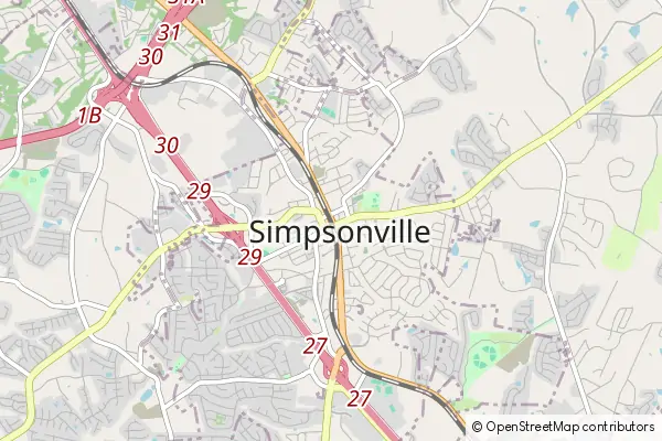 Karte Simpsonville