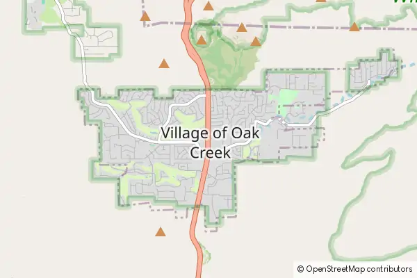 Karte Village of Oak Creek