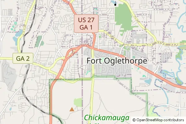 Karte Fort Oglethorpe