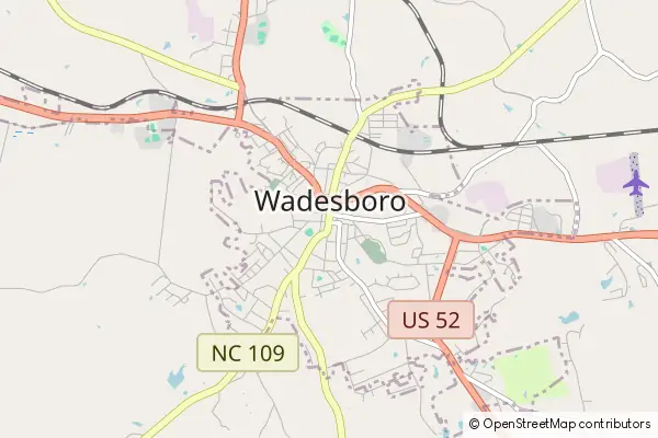 Karte Wadesboro