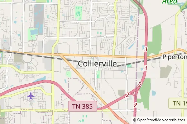 Karte Collierville