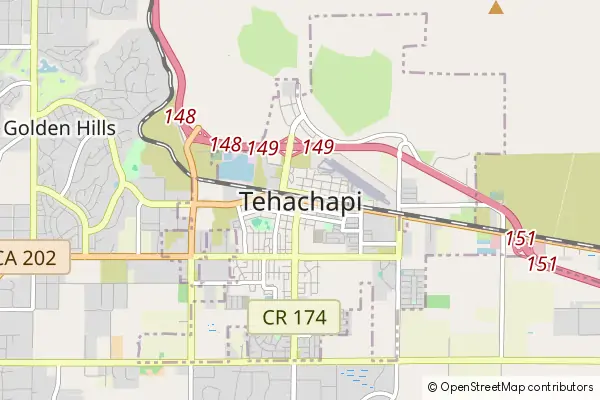 Karte Tehachapi