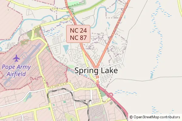 Karte Spring Lake (North Carolina)