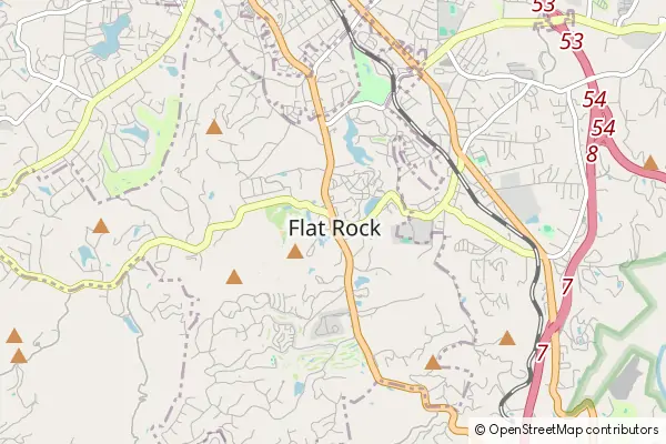 Karte Flat Rock