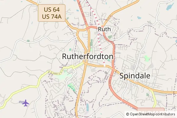 Karte Rutherfordton